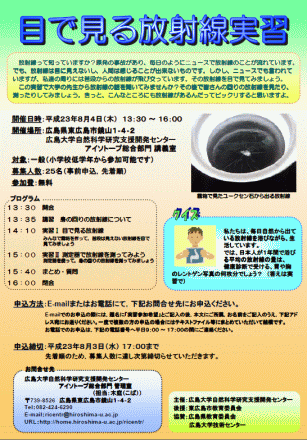 目で見る放射線実習ポスター